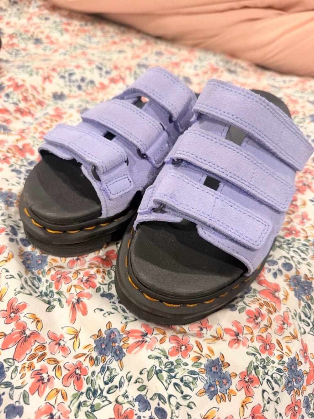Dr. Martens Cornflower Blue Platform Sandals